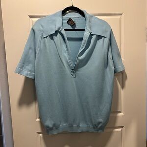 Vintage Puritan Light Blue Men's Polo Shirt